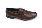 Designer Mario Samello men's brown leather loafers style # 13137-4