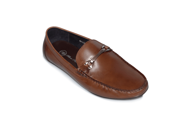 Designer Mario Samelllo Men's brown leather loafers  style #13221