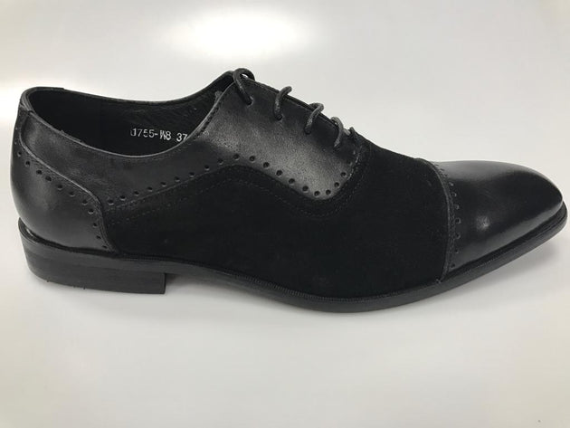 Mario Samello men's black oxford cap toe shoes 1755-W8