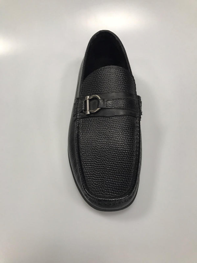 Mario Samello men's black leather shoes 1337-L01C