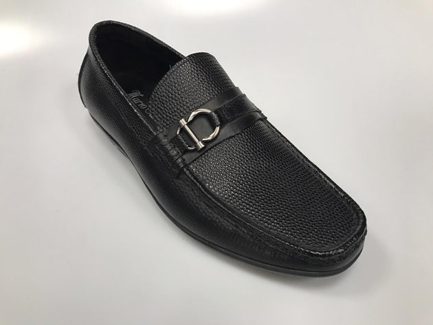 Mario Samello men's black leather shoes 1337-L01C